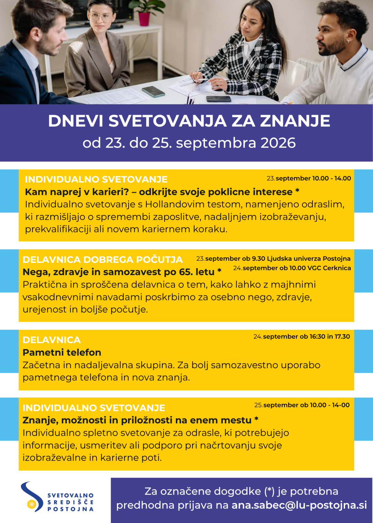 Dnevi svetovanjA za znanje 2026